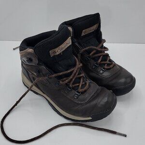 Columbia Omni grip Leather brown Waterproof Hiking Boots BL3783-23 Women's 7